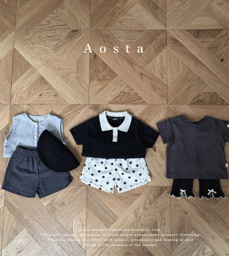 Aosta - Korean Children Fashion - #prettylittlegirls - Gentle Knit Collar Tee - 5