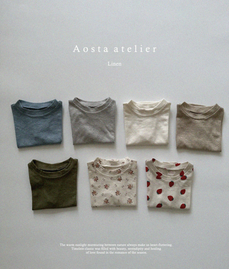 Aosta - Korean Children Fashion - #toddlerclothing - Linen Tee