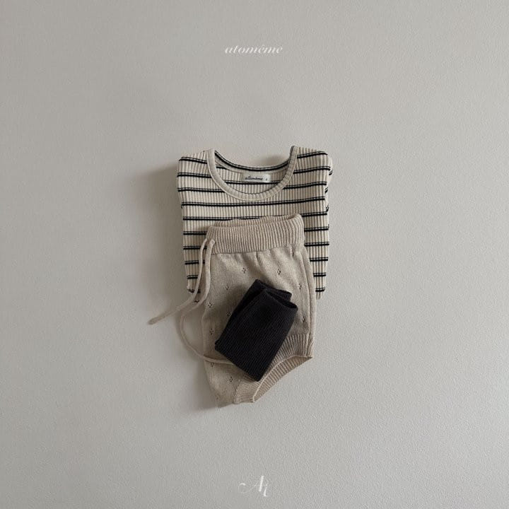 Atomeme - Korean Baby Fashion - #babyboutique - Vanilla Knit Bloomers - 11