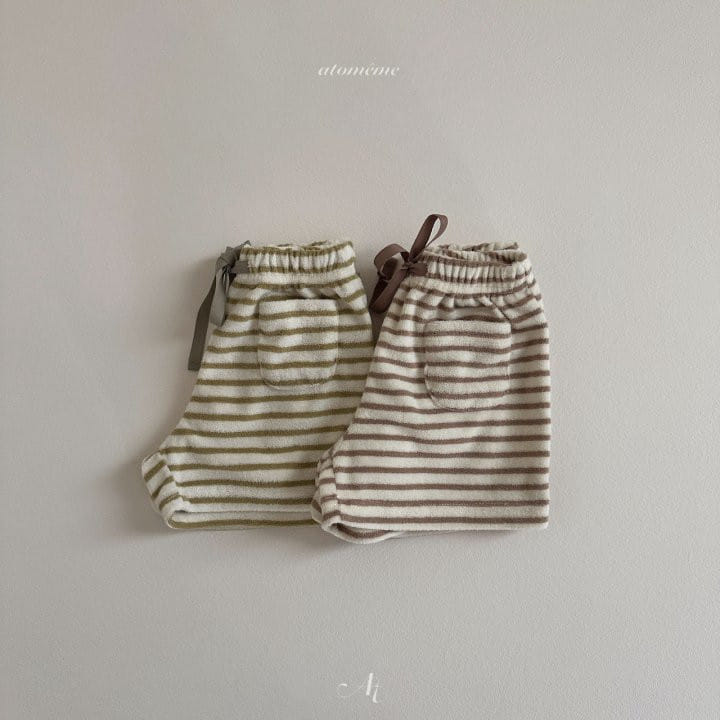 Atomeme - Korean Baby Fashion - #babyclothing - Line Terry Shorts