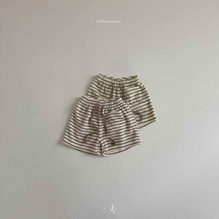 Atomeme - Korean Baby Fashion - #babylifestyle - Line Terry Shorts - 5