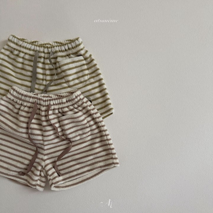Atomeme - Korean Baby Fashion - #babyoutfit - Line Terry Shorts - 8