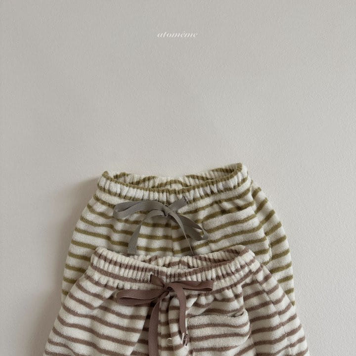 Atomeme - Korean Baby Fashion - #babyoutfit - Line Terry Shorts - 9