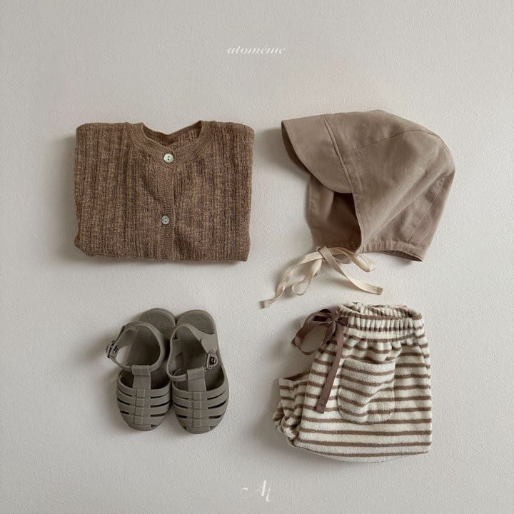 Atomeme - Korean Baby Fashion - #onlinebabyboutique - Line Terry Shorts - 11