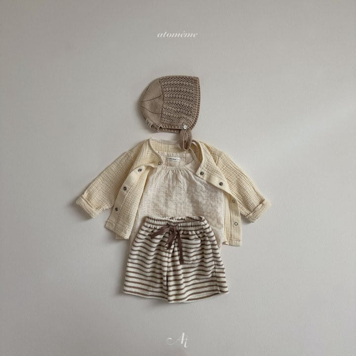 Atomeme - Korean Baby Fashion - #onlinebabyshop - Roen Shirring Sleeveless Tee - 10