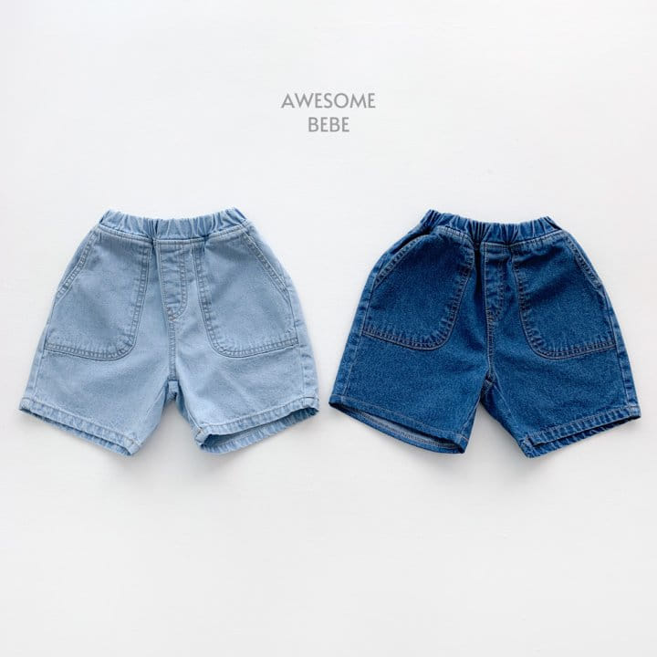 Awesome Bebe - Korean Children Fashion - #discoveringself - Pocket Denim Shorts