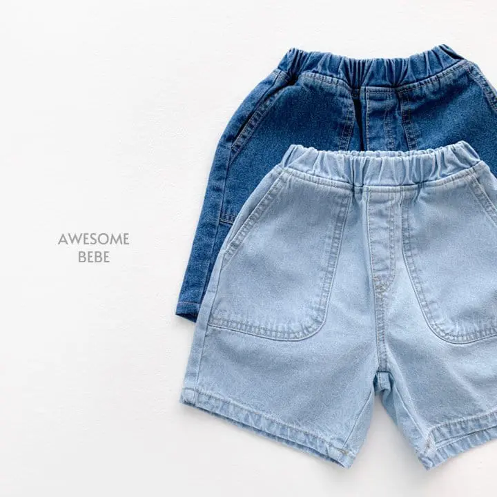 Awesome Bebe - Korean Children Fashion - #littlefashionista - Pocket Denim Shorts - 7