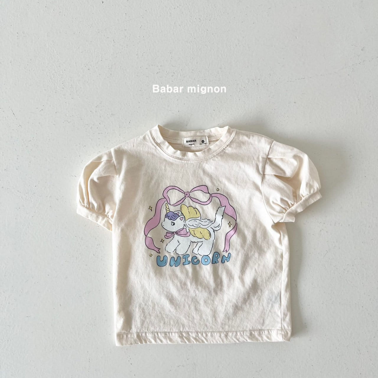 Babar Mignon - Korean Children Fashion - #Kfashion4kids - Unicorn Puff Tee - 6