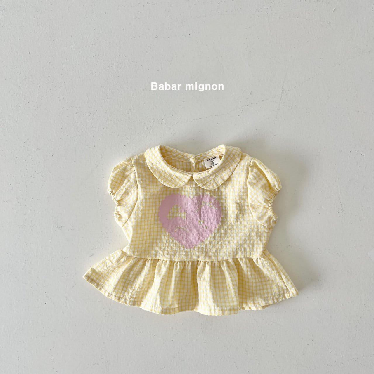 Babar Mignon - Korean Children Fashion - #childofig - Collar Check Blouse - 10