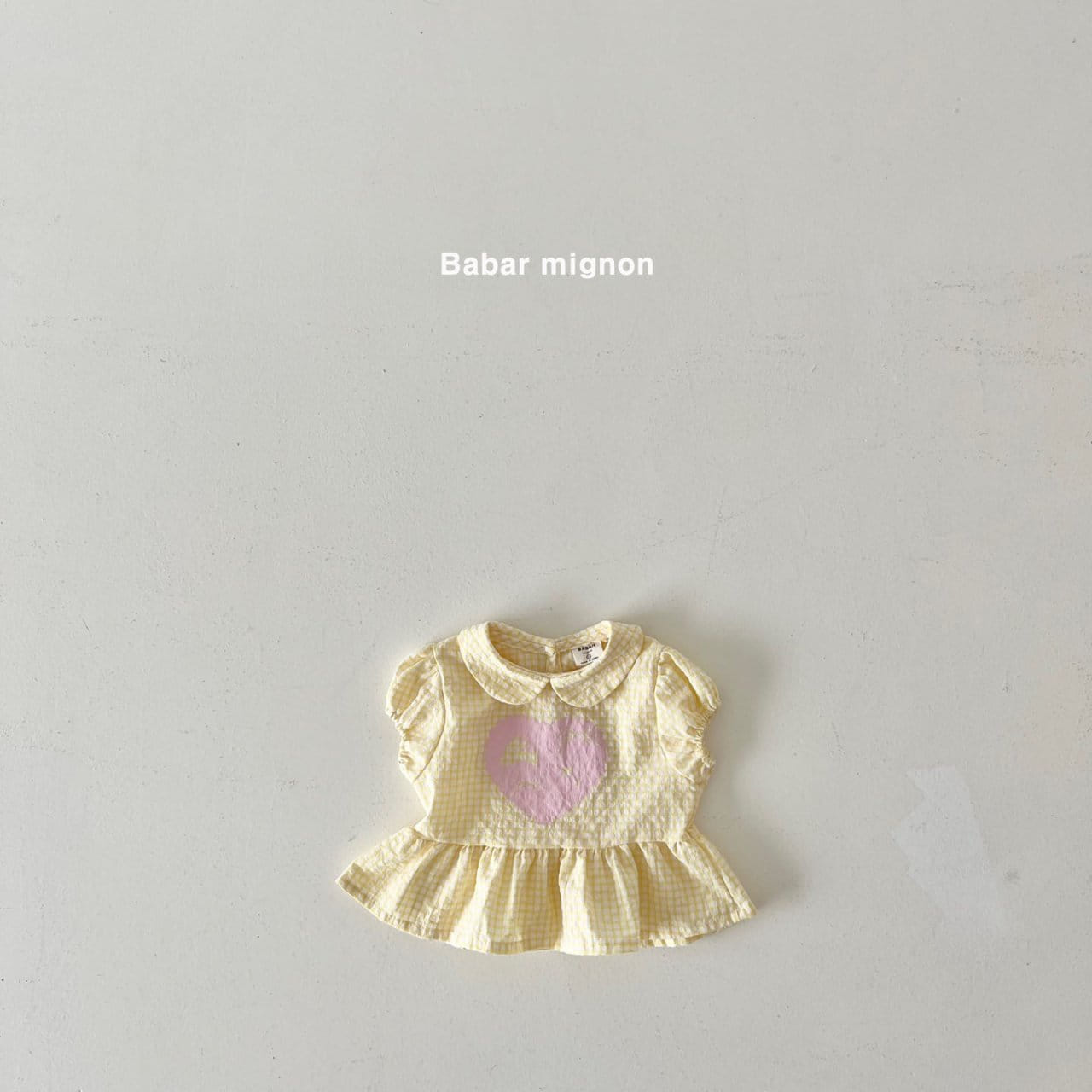 Babar Mignon - Korean Children Fashion - #childofig - Collar Check Blouse - 9