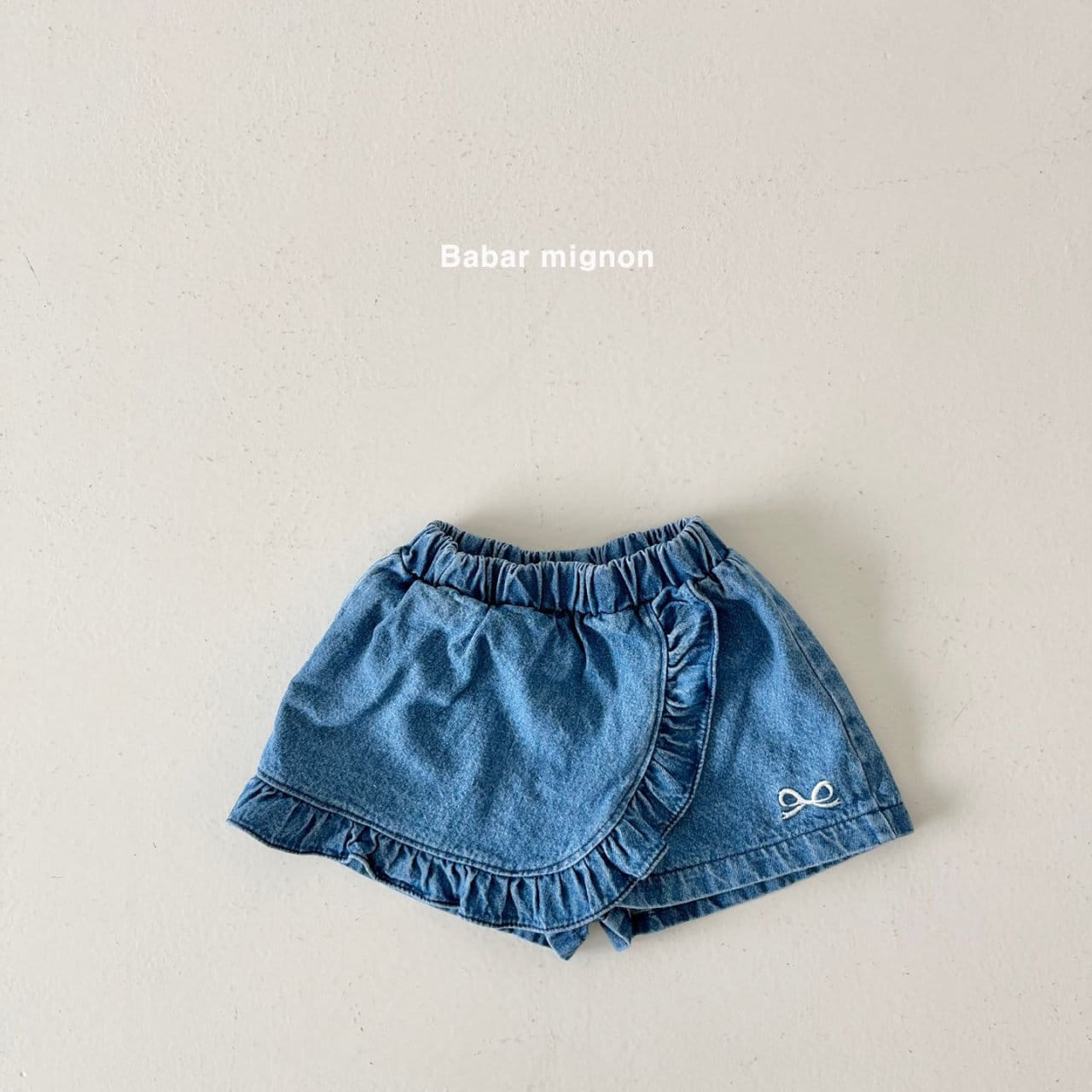 Babar Mignon - Korean Children Fashion - #discoveringself - Frill Denim Shorts - 2