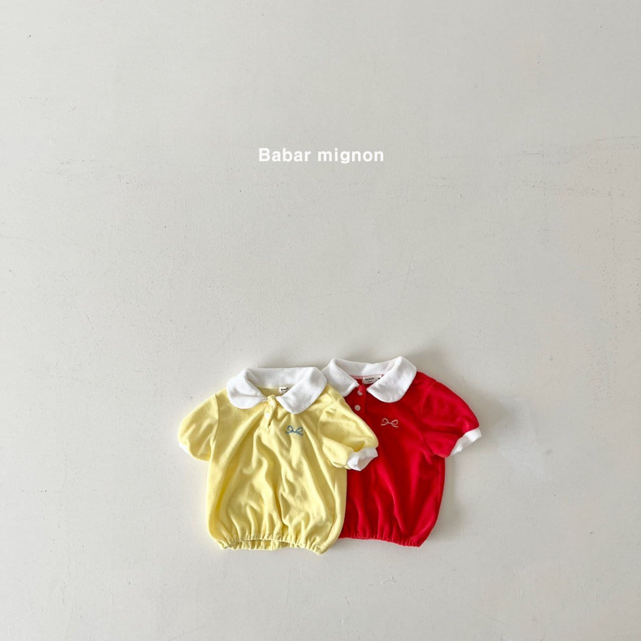 Babar Mignon - Korean Children Fashion - #fashionkids - Terry Collar Tee
