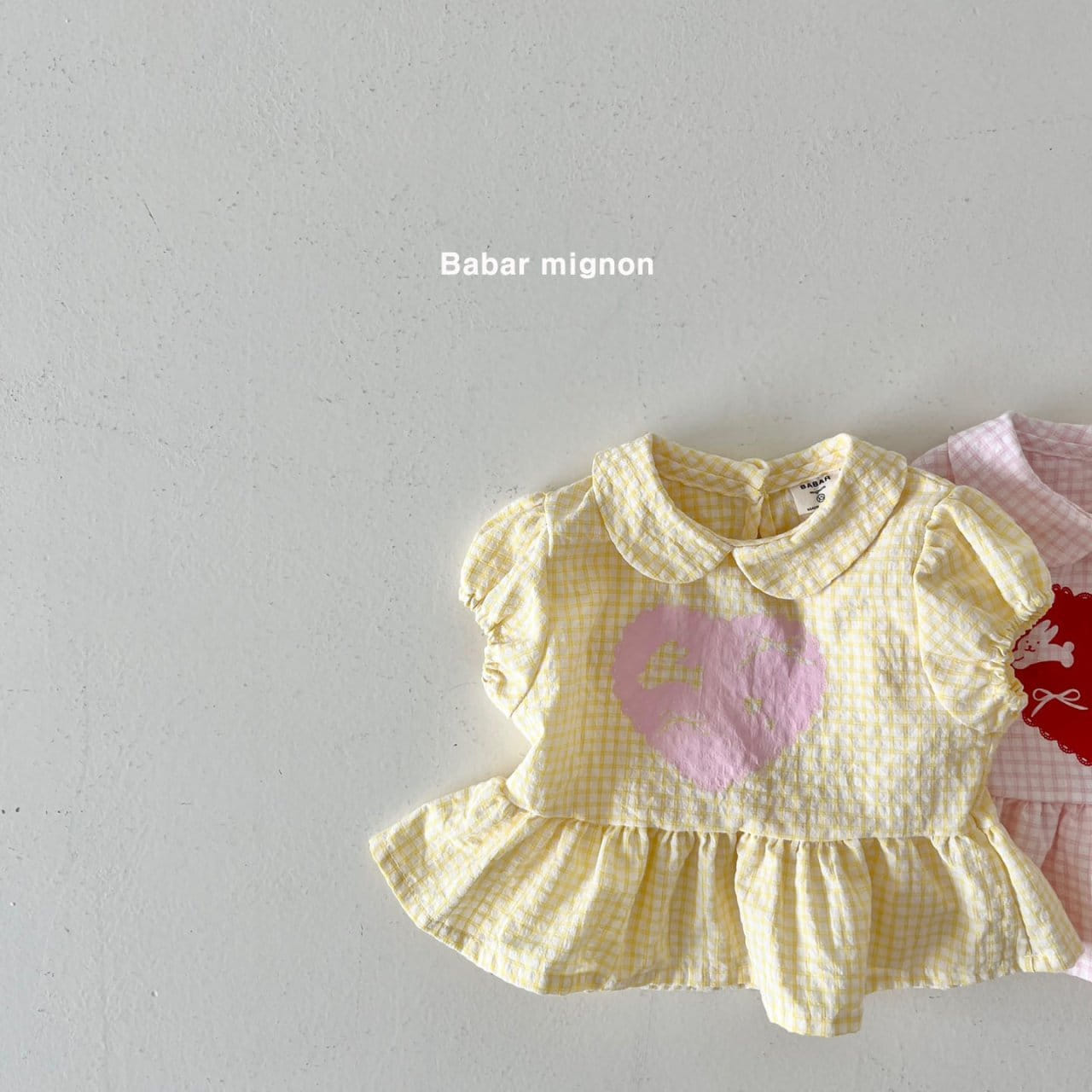 Babar Mignon - Korean Children Fashion - #kidzfashiontrend - Collar Check Blouse - 3