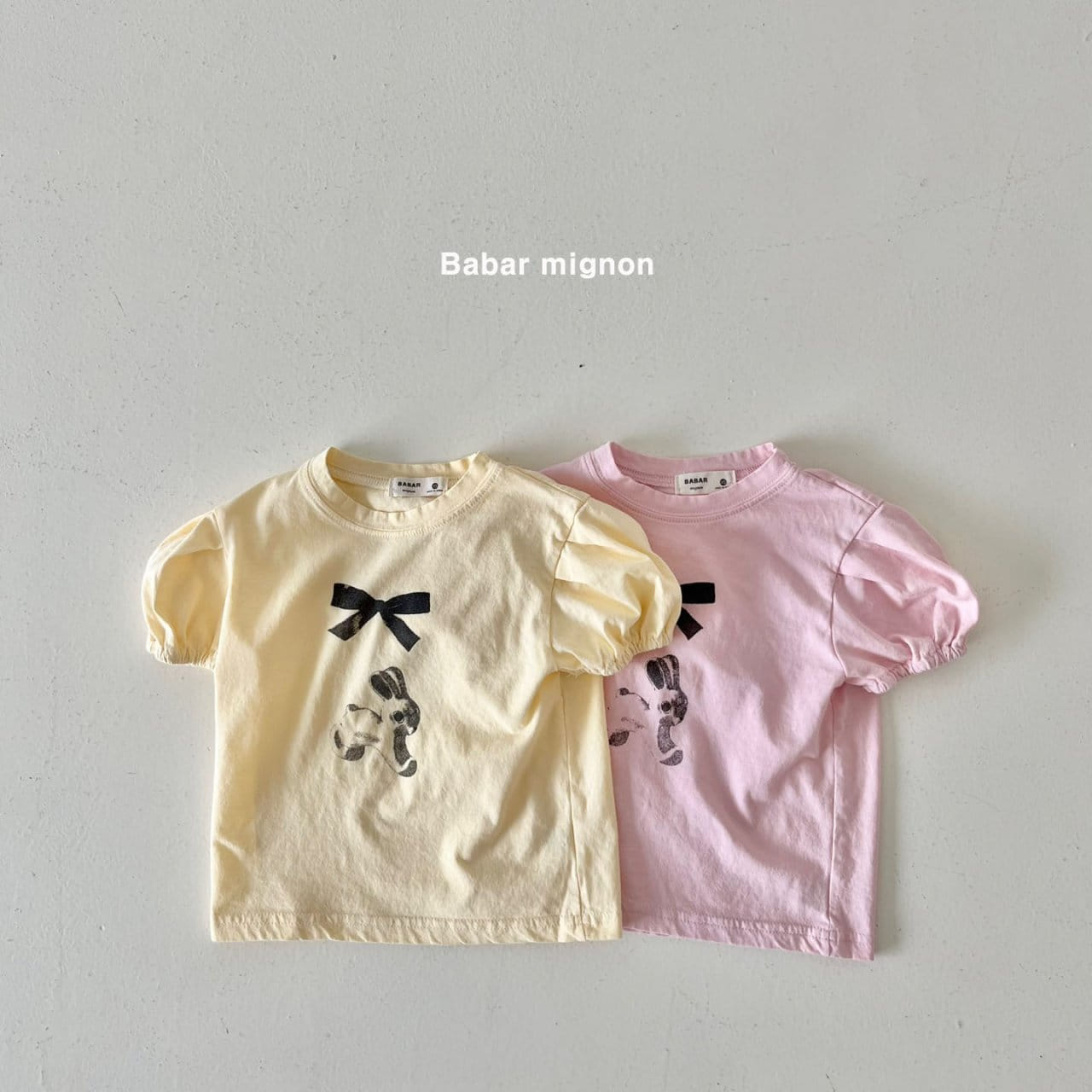 Babar Mignon - Korean Children Fashion - #kidzfashiontrend - Rabbit Puff Tee - 2
