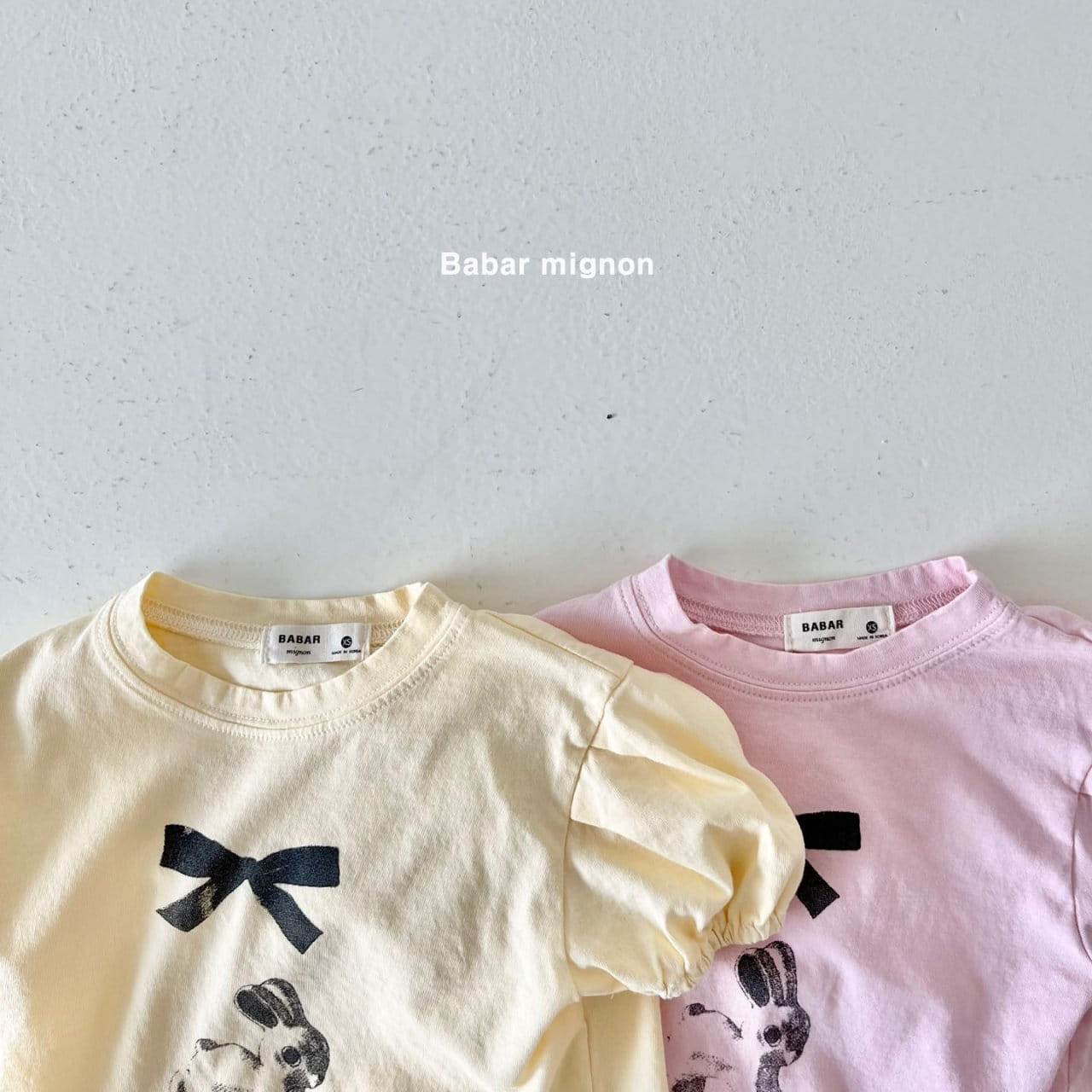 Babar Mignon - Korean Children Fashion - #Kfashion4kids - Rabbit Puff Tee - 4