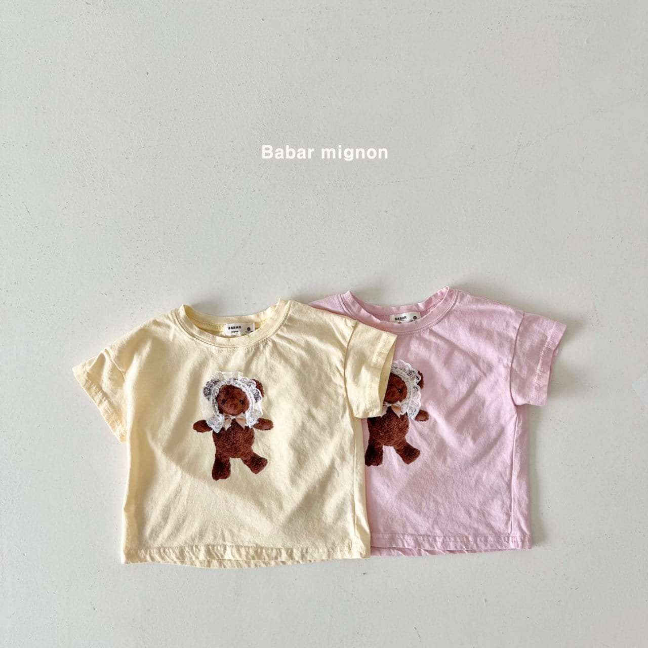 Babar Mignon - Korean Children Fashion - #littlefashionista - Doll Bear Tee - 2