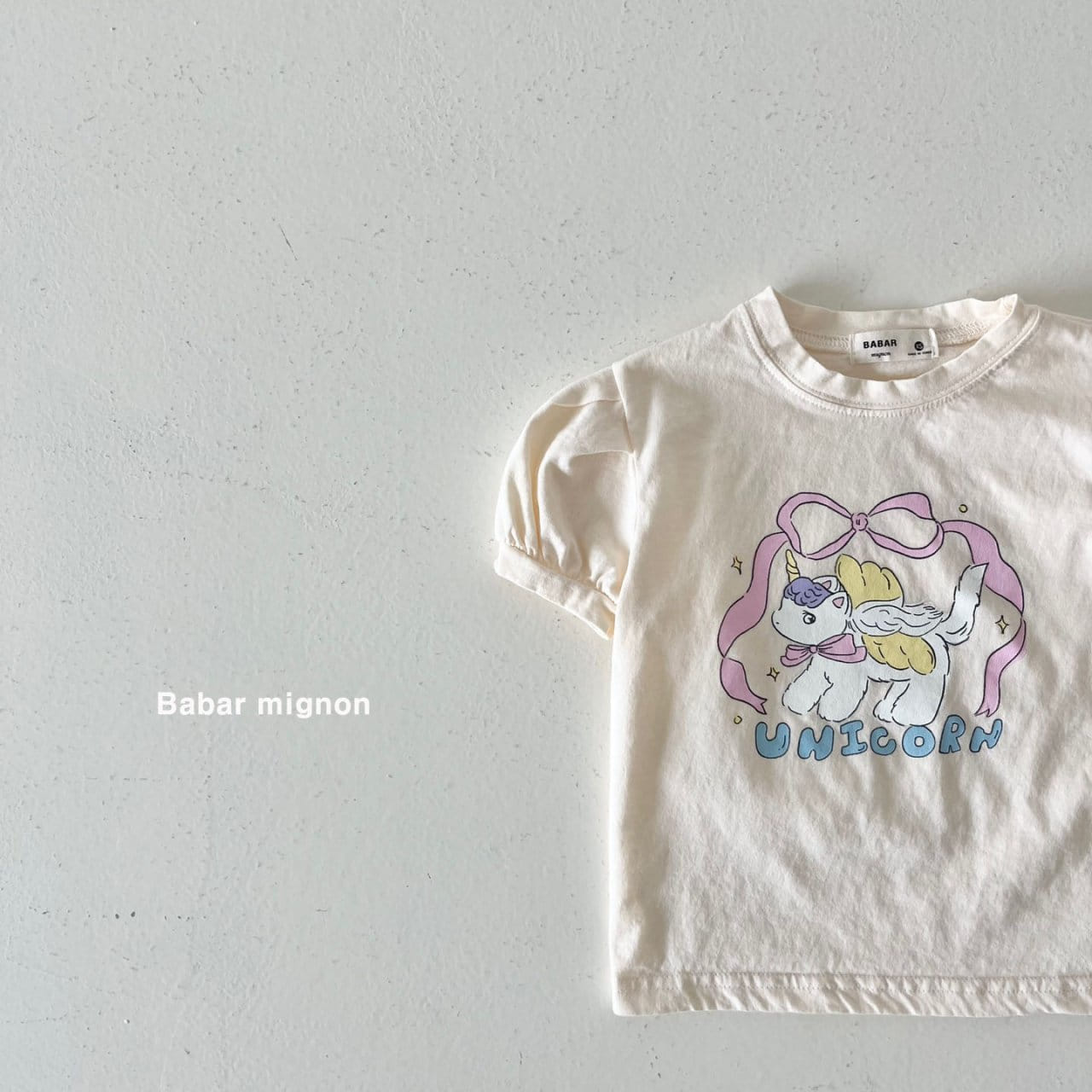 Babar Mignon - Korean Children Fashion - #littlefashionista - Unicorn Puff Tee - 7