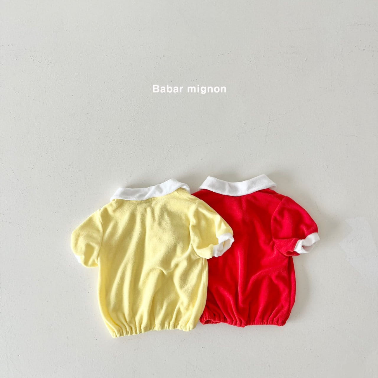 Babar Mignon - Korean Children Fashion - #littlefashionista - Terry Collar Tee - 6