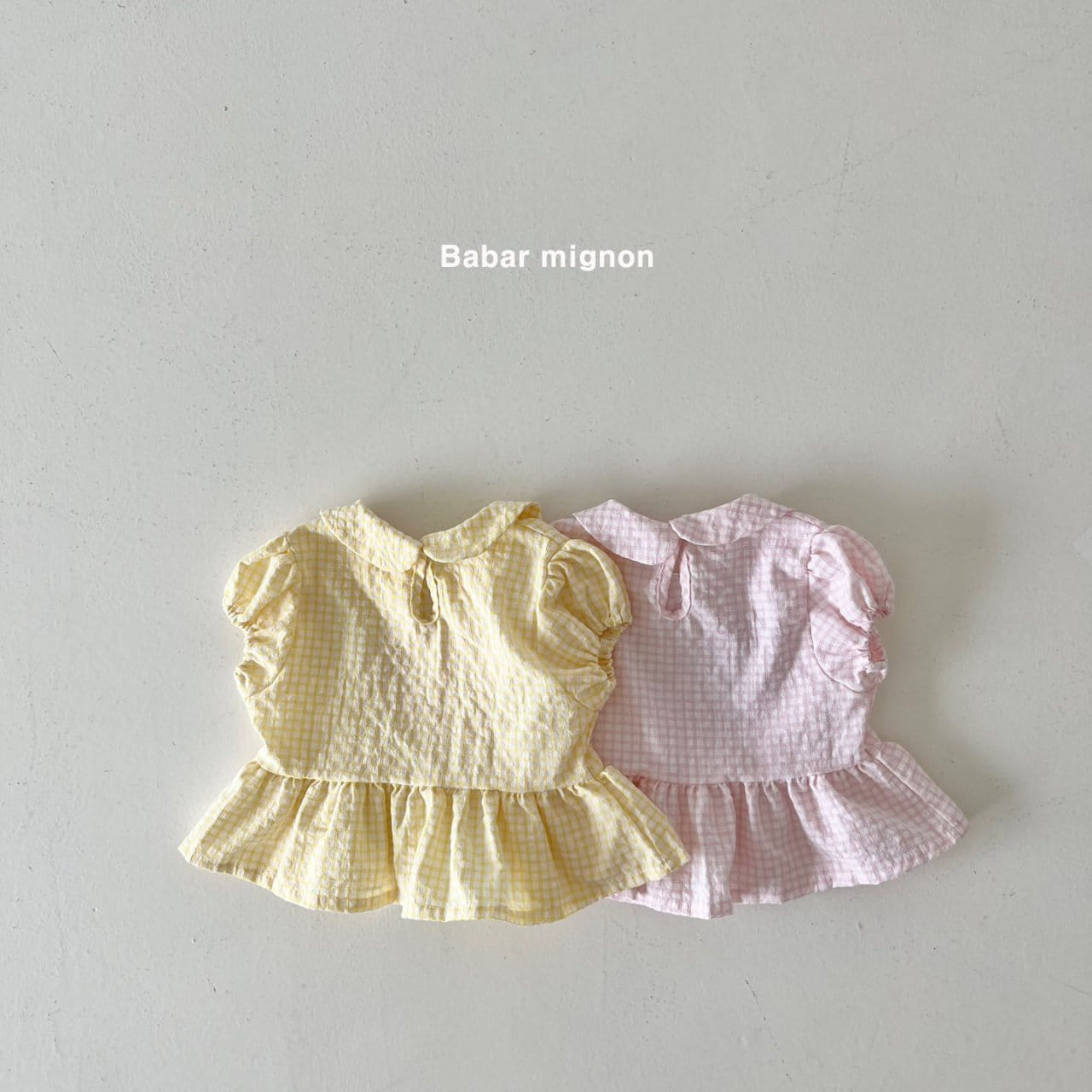 Babar Mignon - Korean Children Fashion - #magicofchildhood - Collar Check Blouse - 6