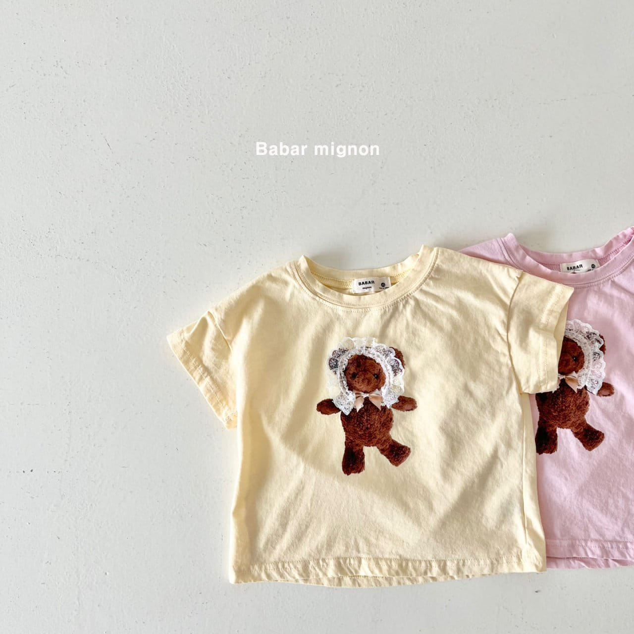 Babar Mignon - Korean Children Fashion - #magicofchildhood - Doll Bear Tee - 3