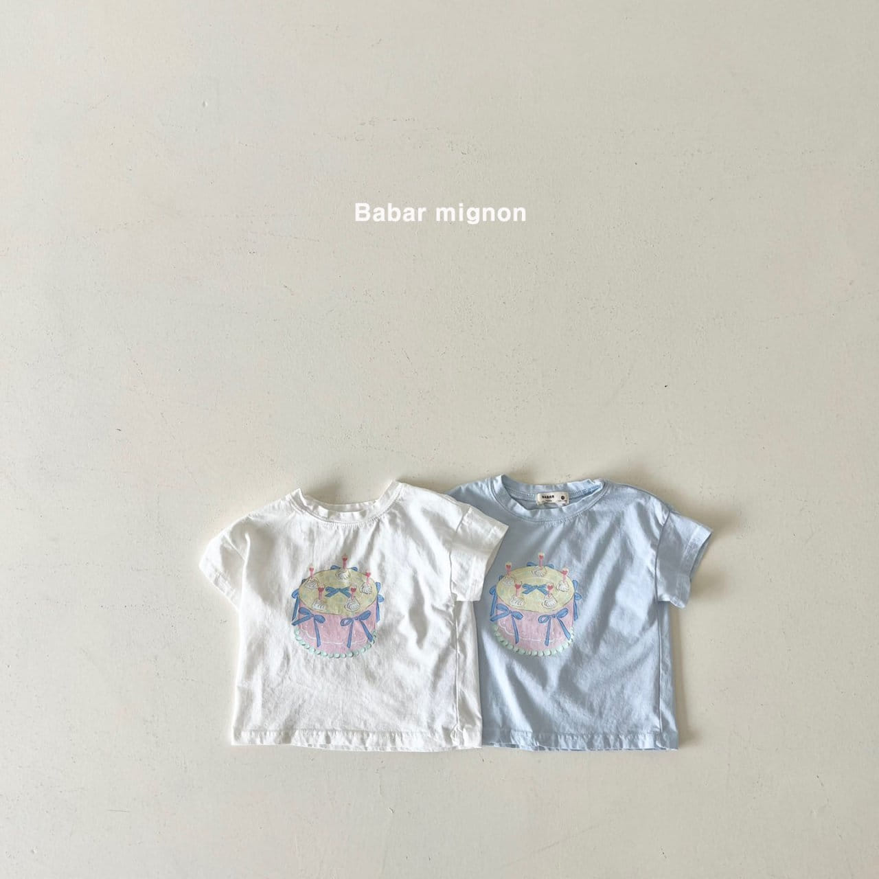 Babar Mignon - Korean Children Fashion - #magicofchildhood - Cake Ribbon Tee