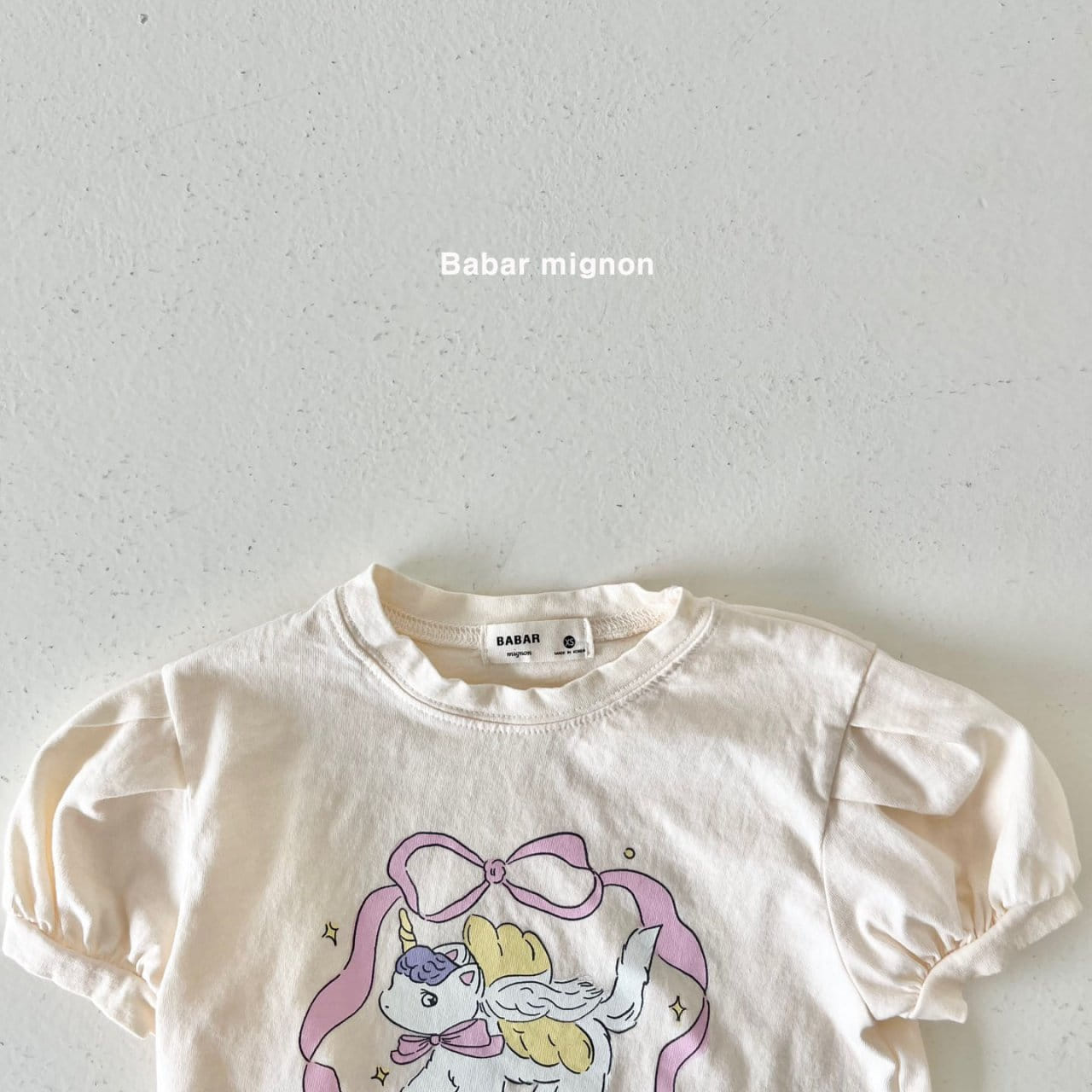 Babar Mignon - Korean Children Fashion - #magicofchildhood - Unicorn Puff Tee - 8