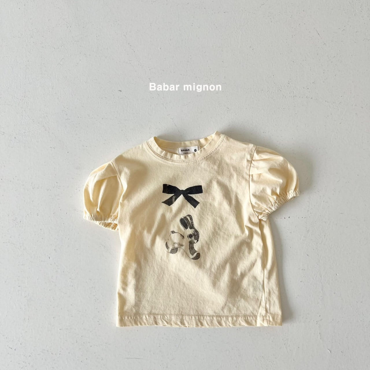 Babar Mignon - Korean Children Fashion - #minifashionista - Rabbit Puff Tee - 6