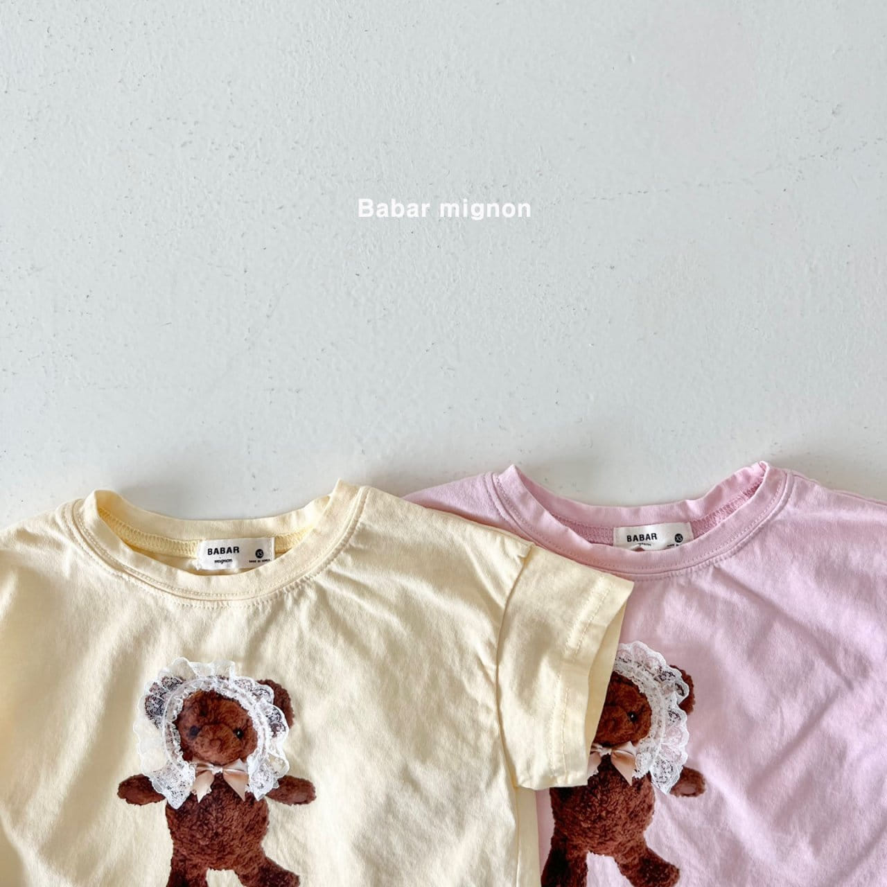 Babar Mignon - Korean Children Fashion - #magicofchildhood - Doll Bear Tee - 4