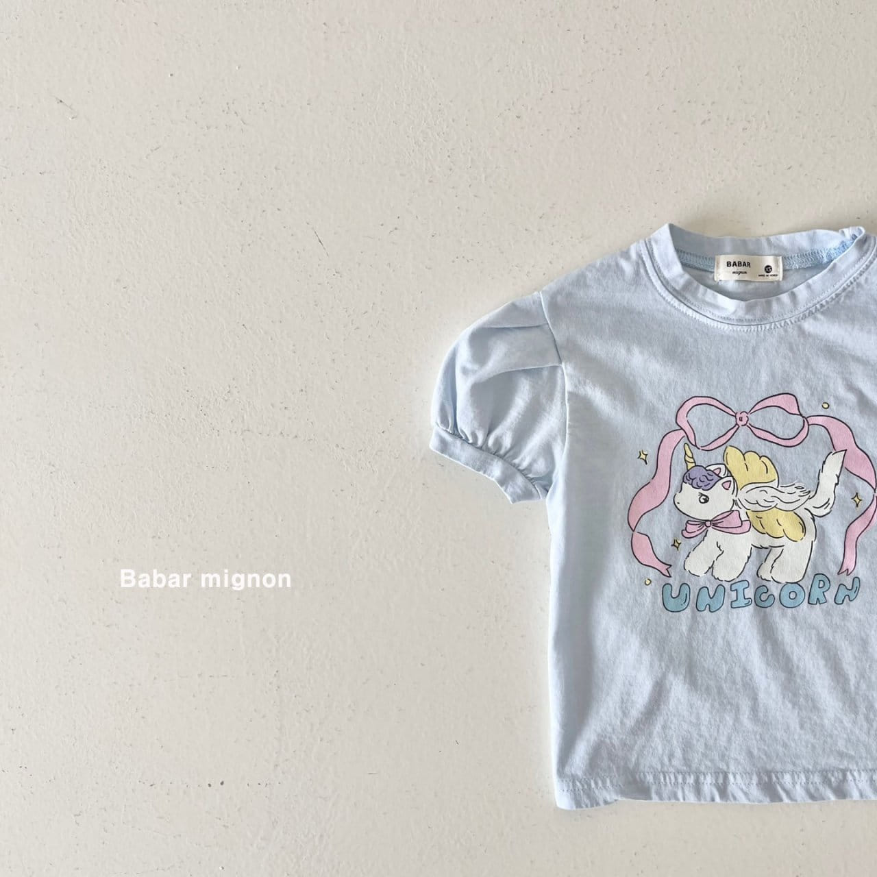 Babar Mignon - Korean Children Fashion - #todddlerfashion - Unicorn Puff Tee - 11