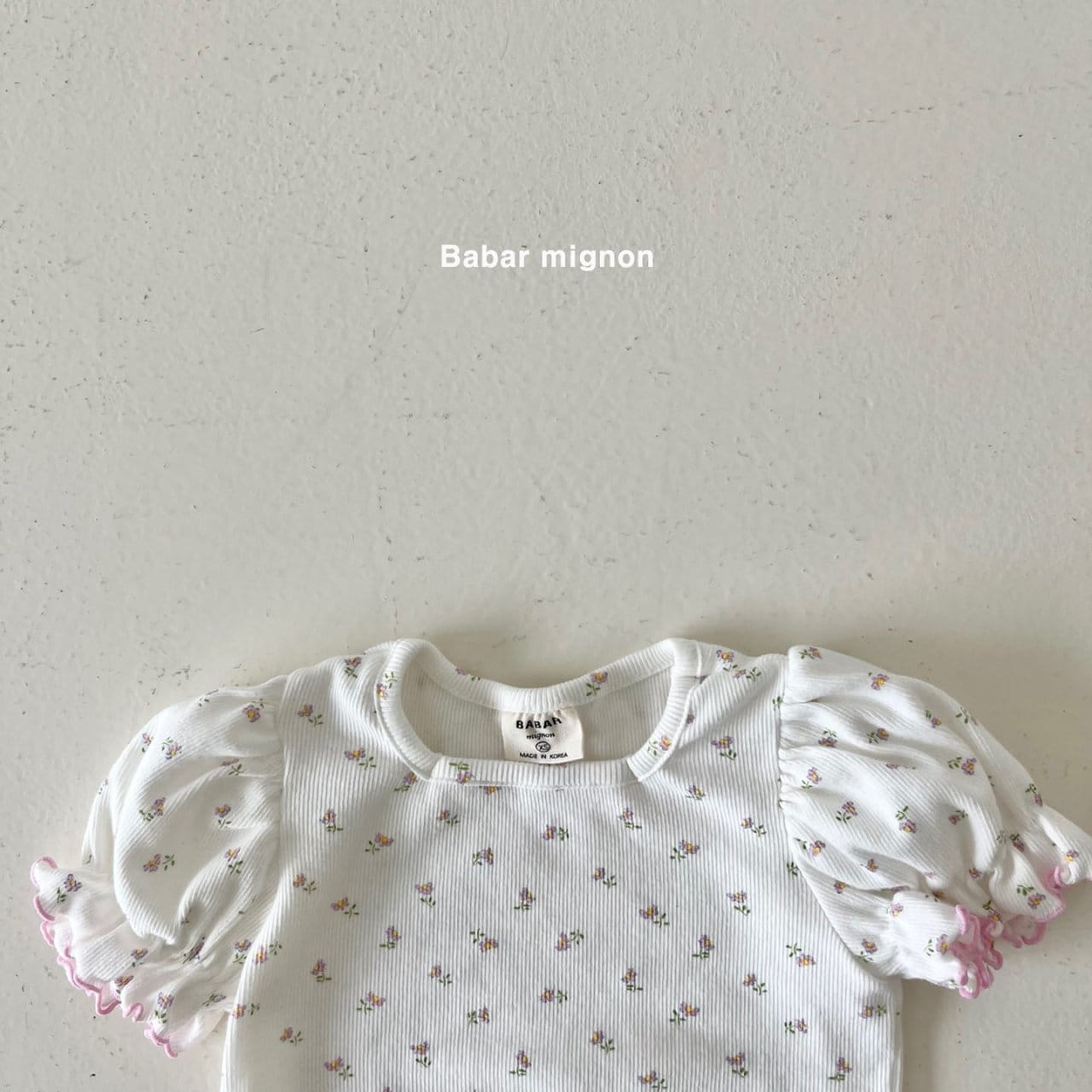 Babar Mignon - Korean Children Fashion - #todddlerfashion - Puff Rib Tee - 8