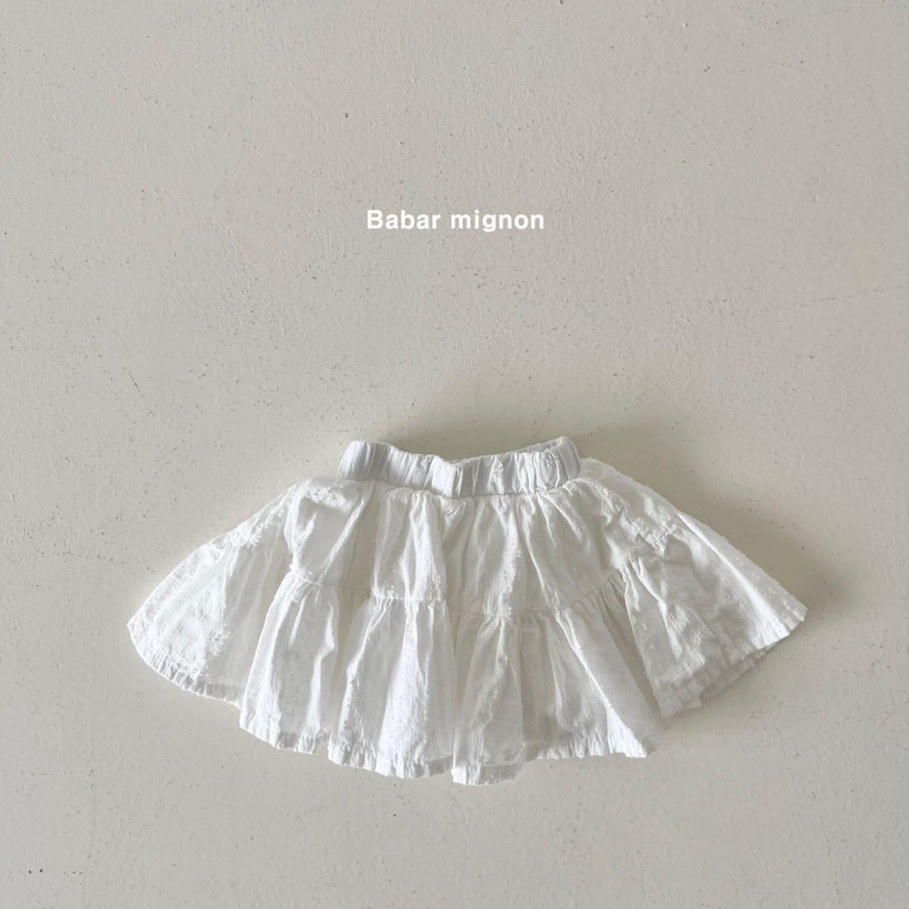 Babar Mignon - Korean Children Fashion - #todddlerfashion - Eyelet Kan kan Skirt - 6