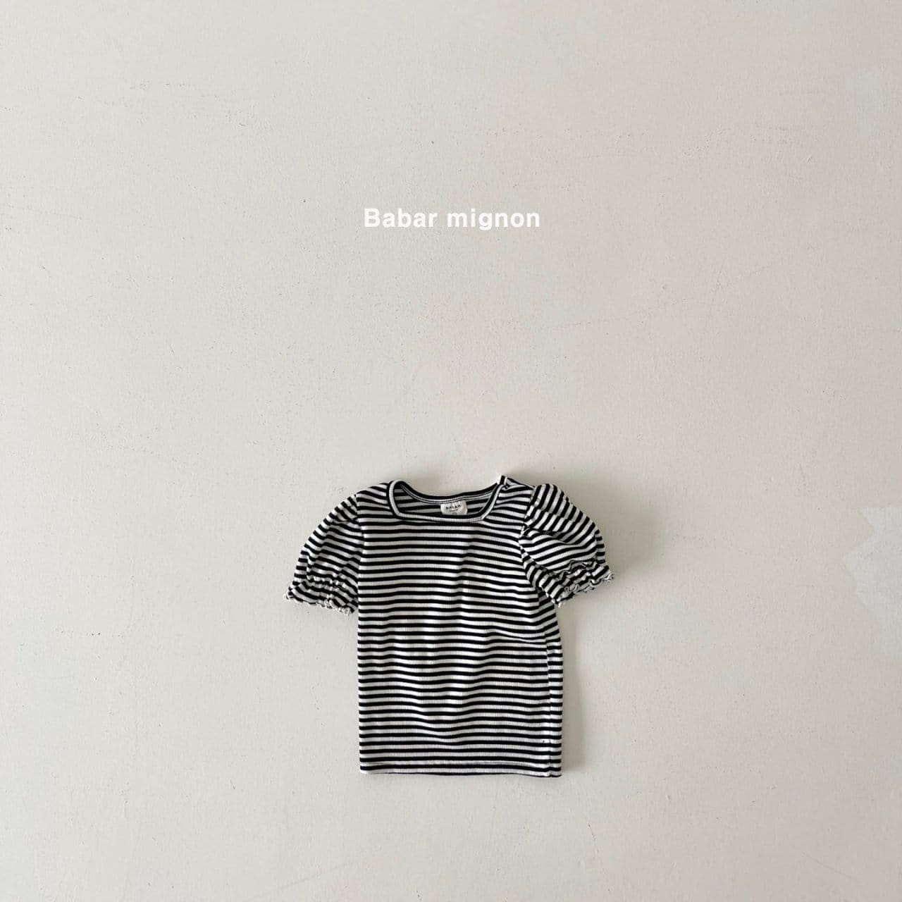 Babar Mignon - Korean Children Fashion - #toddlerclothing - Puff Rib Tee - 9