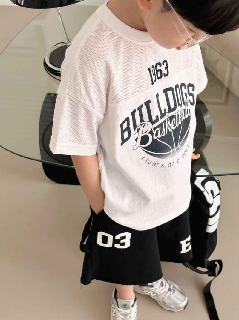 Bailey - Korean Children Fashion - #kidsshorts - Basketball Mesh Tee - 4