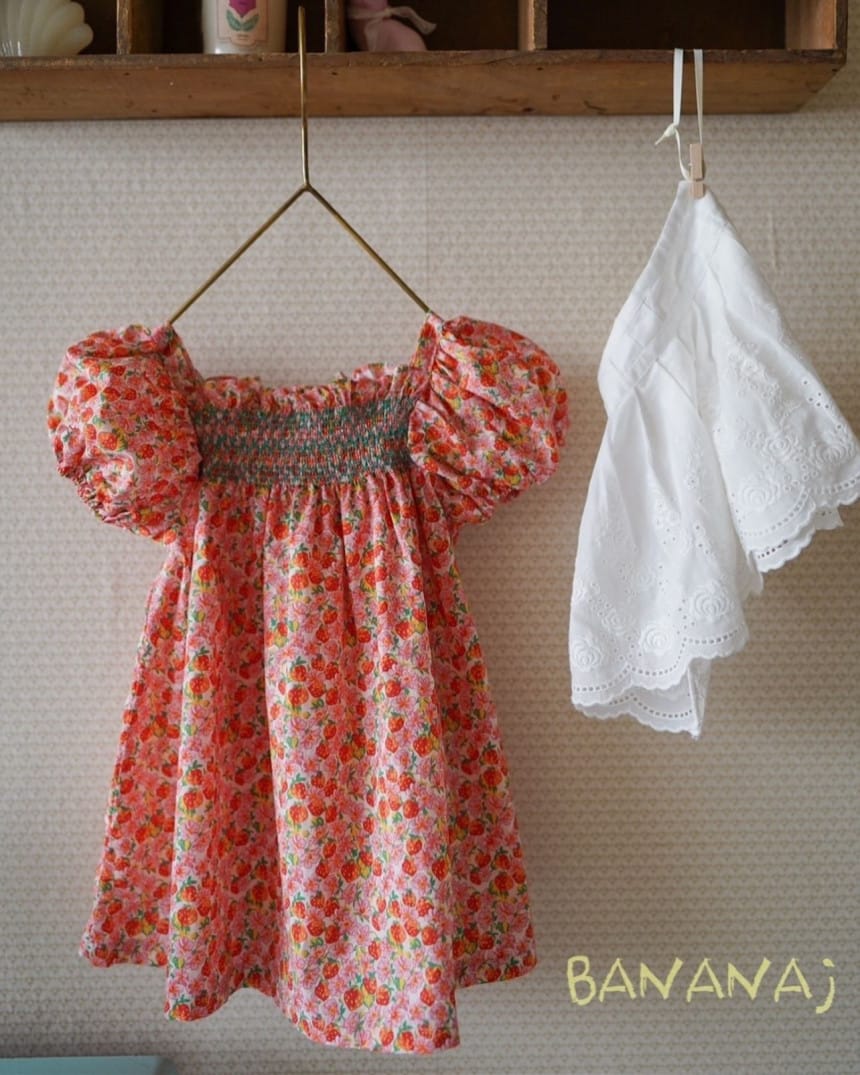 Banana J - Korean Children Fashion - #littlefashionista - Wrinkle Apron - 3