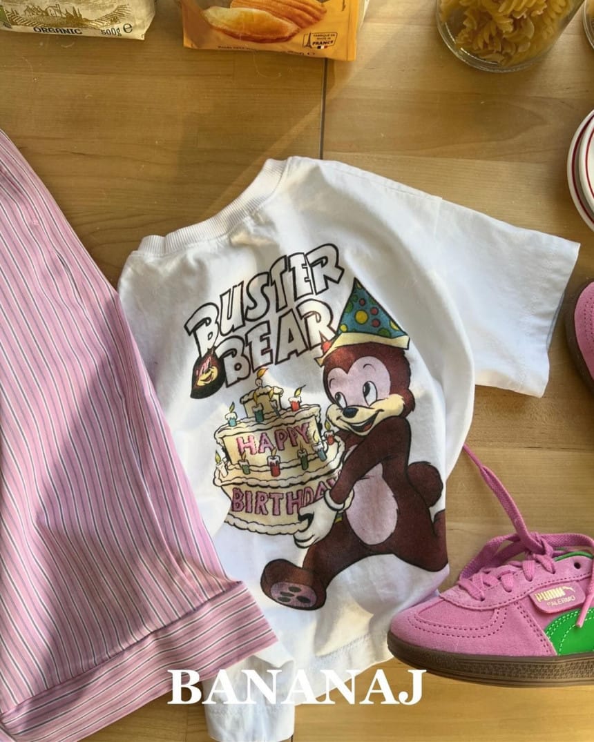 Banana J - Korean Children Fashion - #prettylittlegirls - Happy Birthday Tee - 2