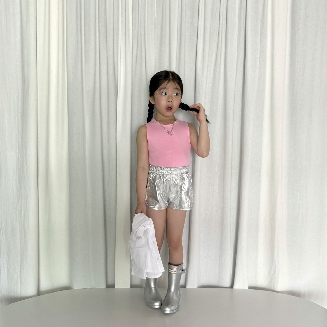 Bbonchu - Korean Children Fashion - #childofig - Heart Punching Sleeveless Tee - 8