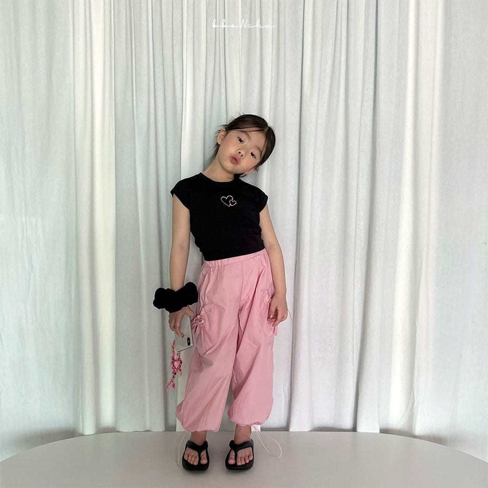 Bbonchu - Korean Children Fashion - #discoveringself - Bling Two Heart Tee - 2