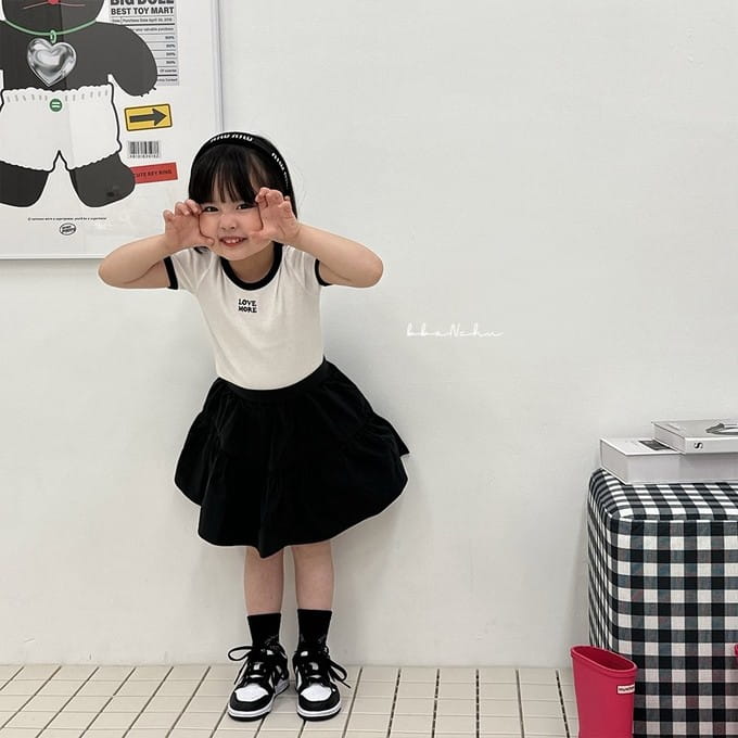 Bbonchu - Korean Children Fashion - #kidsshorts - Love More Tee