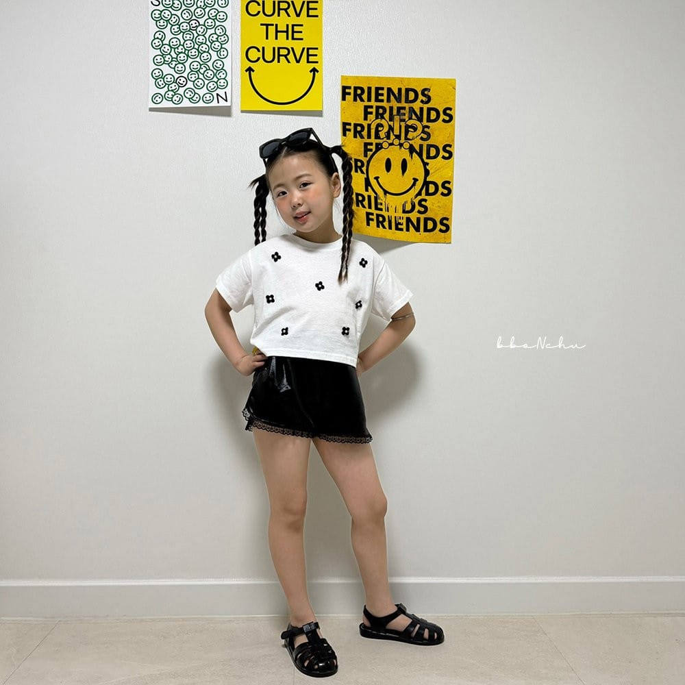 Bbonchu - Korean Children Fashion - #magicofchildhood - Pearl Flower Tee - 4