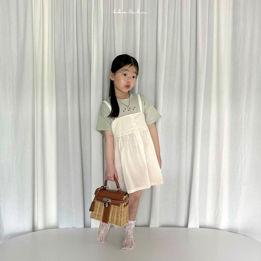 Bbonchu - Korean Children Fashion - #todddlerfashion - Rose Embroidery Tee - 9