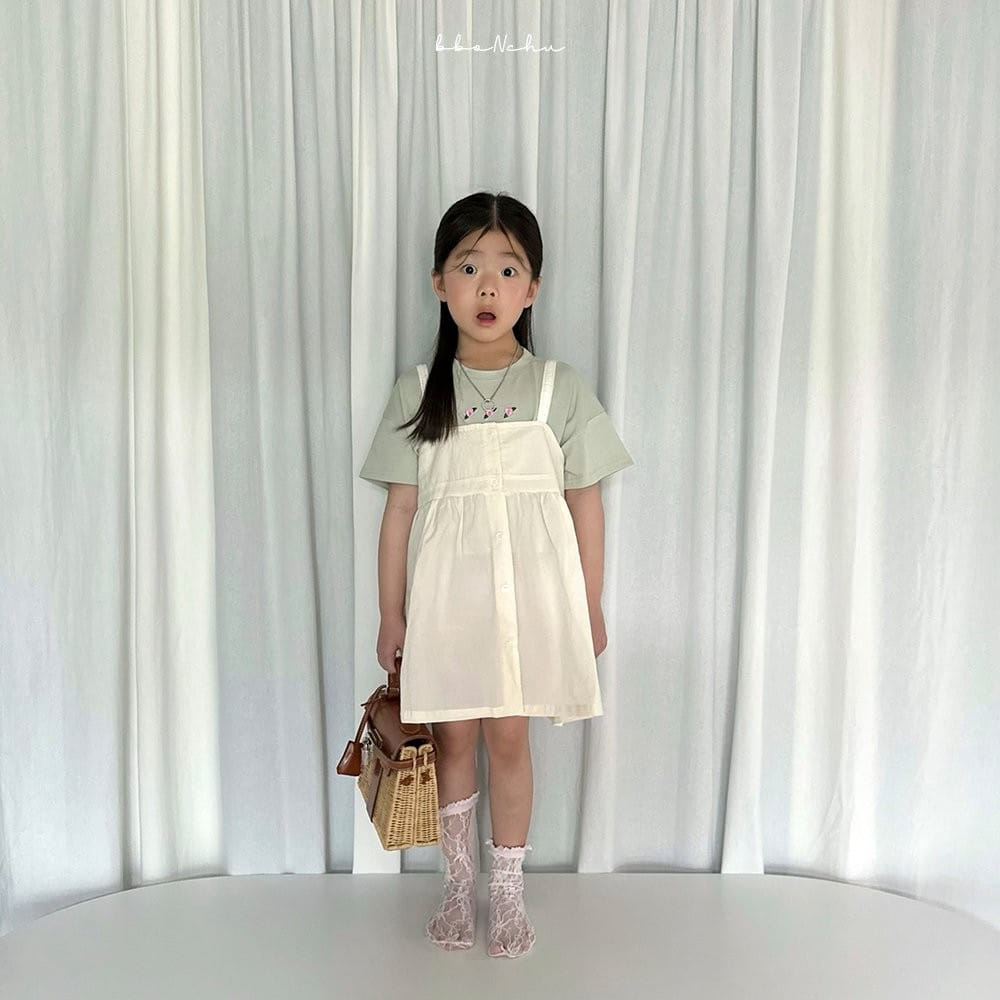 Bbonchu - Korean Children Fashion - #toddlerclothing - Rose Embroidery Tee - 10