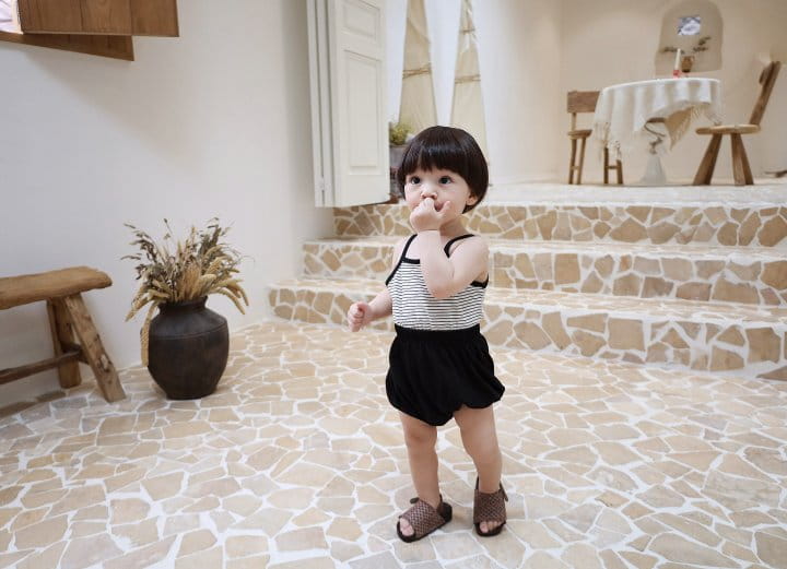 Bebe Nine - Korean Baby Fashion - #babyfever - Cacao Bloomers Top Bottom Set - 5