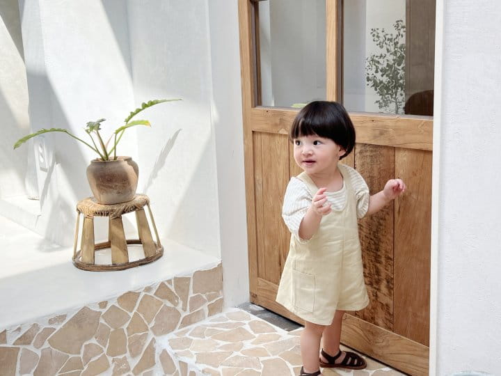 Bebe Nine - Korean Baby Fashion - #babylifestyle - Woodie Dungarees Shorts - 6