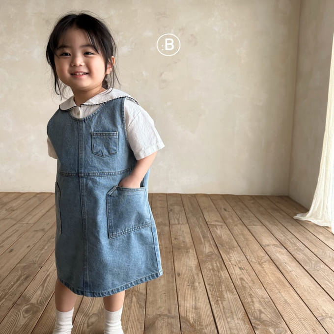 Bella Bambina - Korean Baby Fashion - #babygirlfashion - Bebe Elf Denim One-Piece