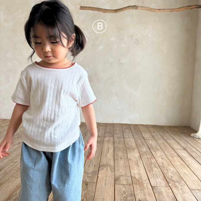 Bella Bambina - Korean Baby Fashion - #babyoutfit - Pu Lace Tee