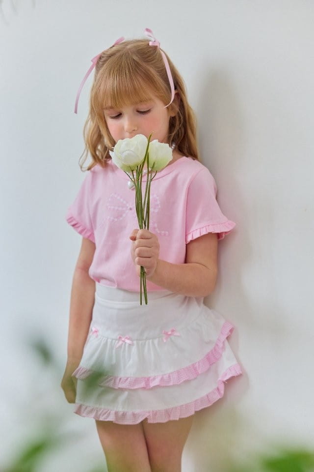 Berry Berry - Korean Children Fashion - #childofig - Check Ribbon Tee - 7