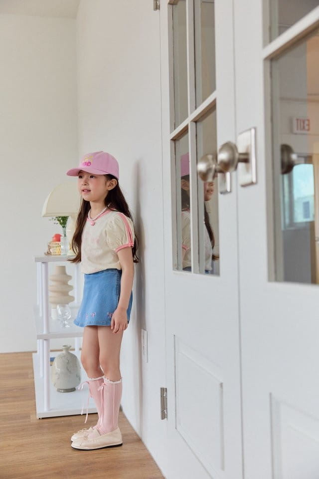 Berry Berry - Korean Children Fashion - #designkidswear - Ribbon World Tee - 4
