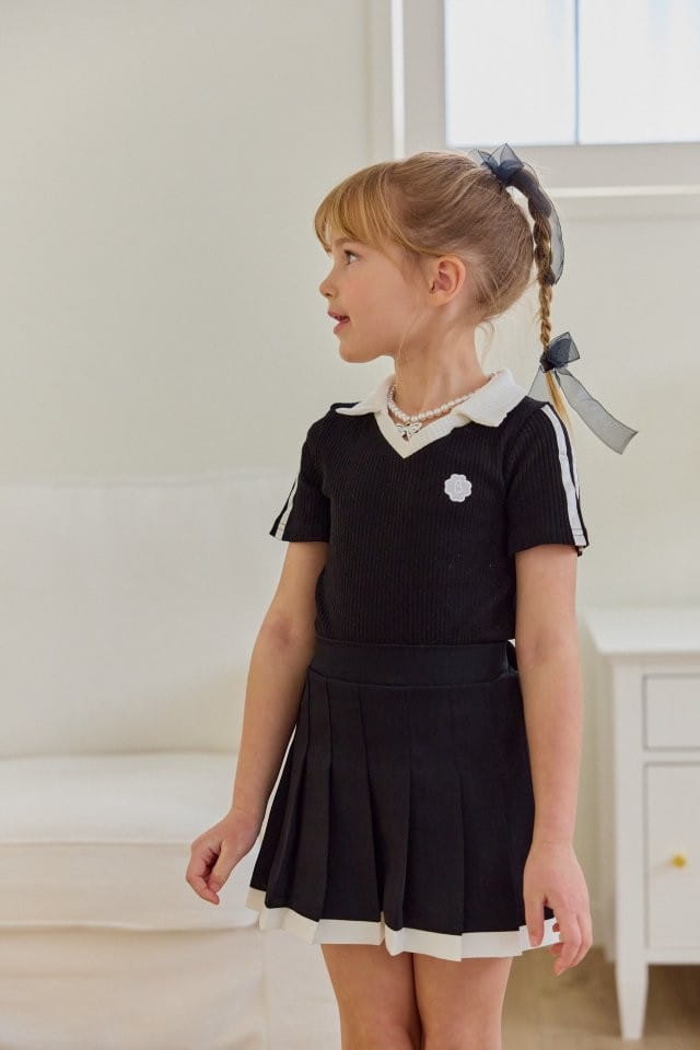 Berry Berry - Korean Children Fashion - #fashionkids - Two Tone Wrinkle Skirt - 2