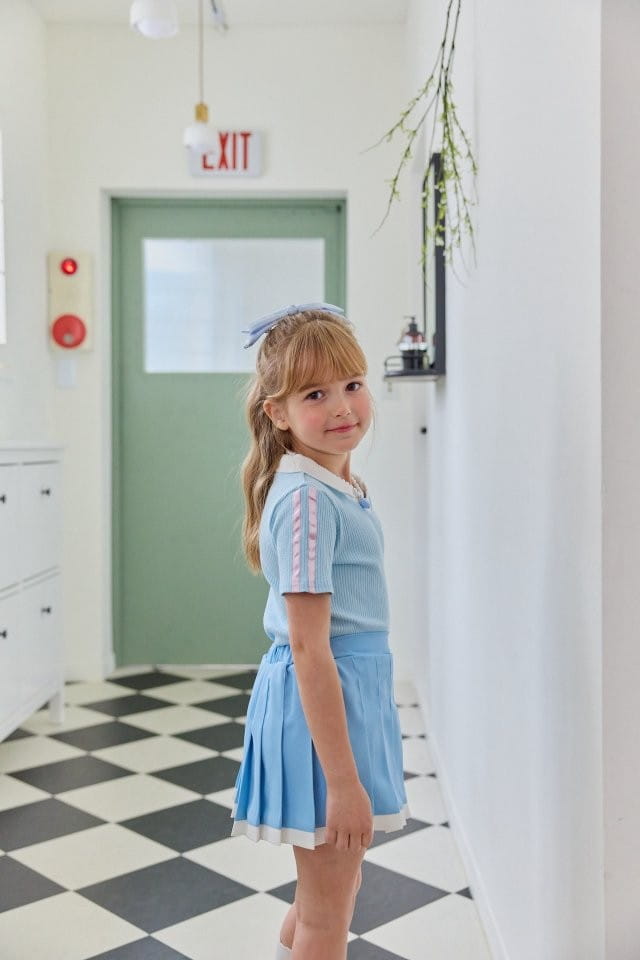 Berry Berry - Korean Children Fashion - #kidsshorts - Two Tone Wrinkle Skirt - 3