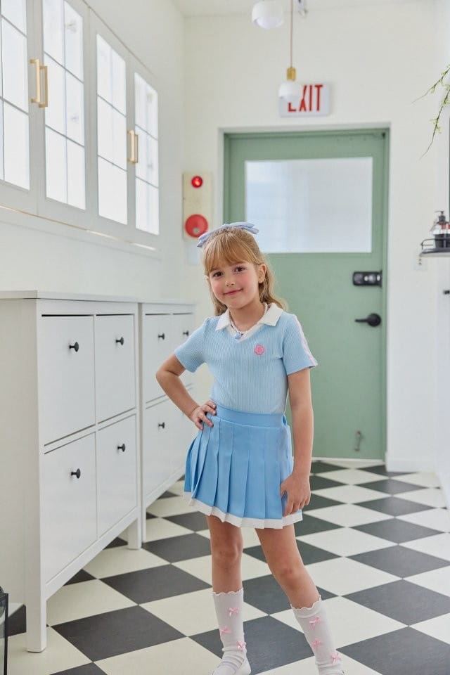Berry Berry - Korean Children Fashion - #littlefashionista - Two Tone Wrinkle Skirt - 7